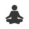 Yoga Fitness Icon. Meditation Logo Sign on White Background. Vector