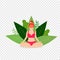 Yoga Girl Meditate Outdoor in Park Lotus Position