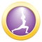 Yoga High Lunge Pose Purple Icon