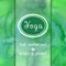 Yoga illustration. Name of yoga studio on a watercolors background. EPS,JPG.