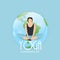 Yoga International Day 21 June Background. Vector Illustration