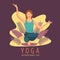 Yoga international day with woman meditating