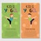 Yoga kids vertical flyer design