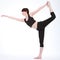 Yoga King Dancer Pose by beautiful fitness woman