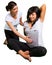 Yoga lesson for pregnant woman