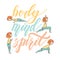 Yoga lettering background