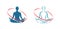 Yoga logo. Health treatment, spa, meditation symbol