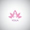 Yoga Logo. Vector Illustration Lotus Concept