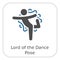 Yoga Lord of the Dance Pose Icon. Flat Design Isolated Illustration