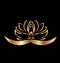Yoga and lotus logo