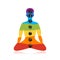 Yoga lotus pose with chakras for your design