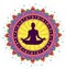 Yoga lotus posture icon