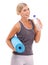 Yoga, mat and portrait of woman with water bottle for body care hydration, fitness exercise or pilates studio workout