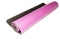 Yoga Mat purple or violet pink with black bottom isolated white background. Fitness mat concept