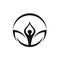 Yoga Meditation Natural Health Ring logo design inspiration
