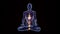Yoga meditation pose with Chakras