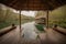 yoga and meditation retreat at a serene lake surrounded by nature