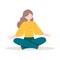 Yoga and meditation- vector flat illustration