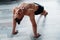Yoga men sport fitness lifestyle strong muscles