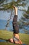 Yoga near water