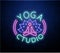 Yoga neon glowing sign