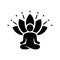 Yoga Person in Pose Lotus Silhouette Icon. Spiritual Energy Meditation Relax Pictogram. Meditate Relaxation Asana