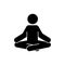 Yoga pictogram icon man. Yoga pose, meditate practice, relax pictogram man. Health, meditate, concentrate symbol.