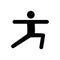 Yoga pictogram icon man. Yoga pose, meditate practice, relax pictogram man. Health, meditate, concentrate symbol.