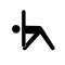 Yoga pictogram icon man. Yoga pose, meditate practice, relax pictogram man. Health, meditate, concentrate symbol.