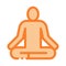 Yoga Pose Biohacking Icon Vector Illustration