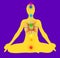 Yoga pose and chakra points mandala