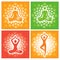 Yoga pose icons.