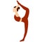 Yoga. Pose of the Lord of yoga dance. Vector illustration.