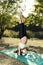 Yoga Pose Upside Down Pregnant Woman