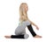 Yoga poses. Ardha Matsyendrasana variation