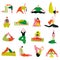 Yoga Poses Asanas Set