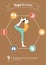 Yoga Poses and Yoga Benefits in Flat Design with Set of Organ Icon.