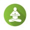 Yoga position flat design long shadow icon