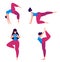 Yoga practice. Woman doing sport exercises