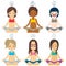 Yoga Pregnant Poses Diverse Group