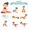 Yoga pregnant women healthcare infographics.vector