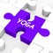 Yoga Puzzle Shows Meditation Health And Relaxation