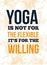 Yoga quote poster motivational design. postcard, card for spa salon