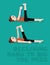 Yoga Reclining Hand to big toe Pose Cartoon Vector Illustration