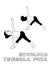 Yoga Revolved Triangle Pose Cartoon Vector Illustration Monochrome