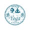Yoga rubber stamp