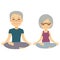 Yoga Senior Couple