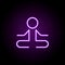 yoga sign icon. Elements of web in neon style icons. Simple icon for websites, web design, mobile app, info graphics
