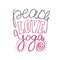 Yoga sign lettering. International yoga day. Hand drawn lettering on white background. Yoga script, yoga words