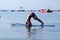 Yoga on stand up paddle board